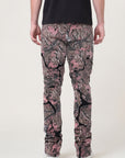 RED CAMO OVERLAY PATCH STACKED JEAN