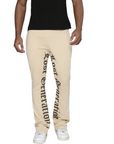 Khaki Lost Generation Printed Stacked Sweats