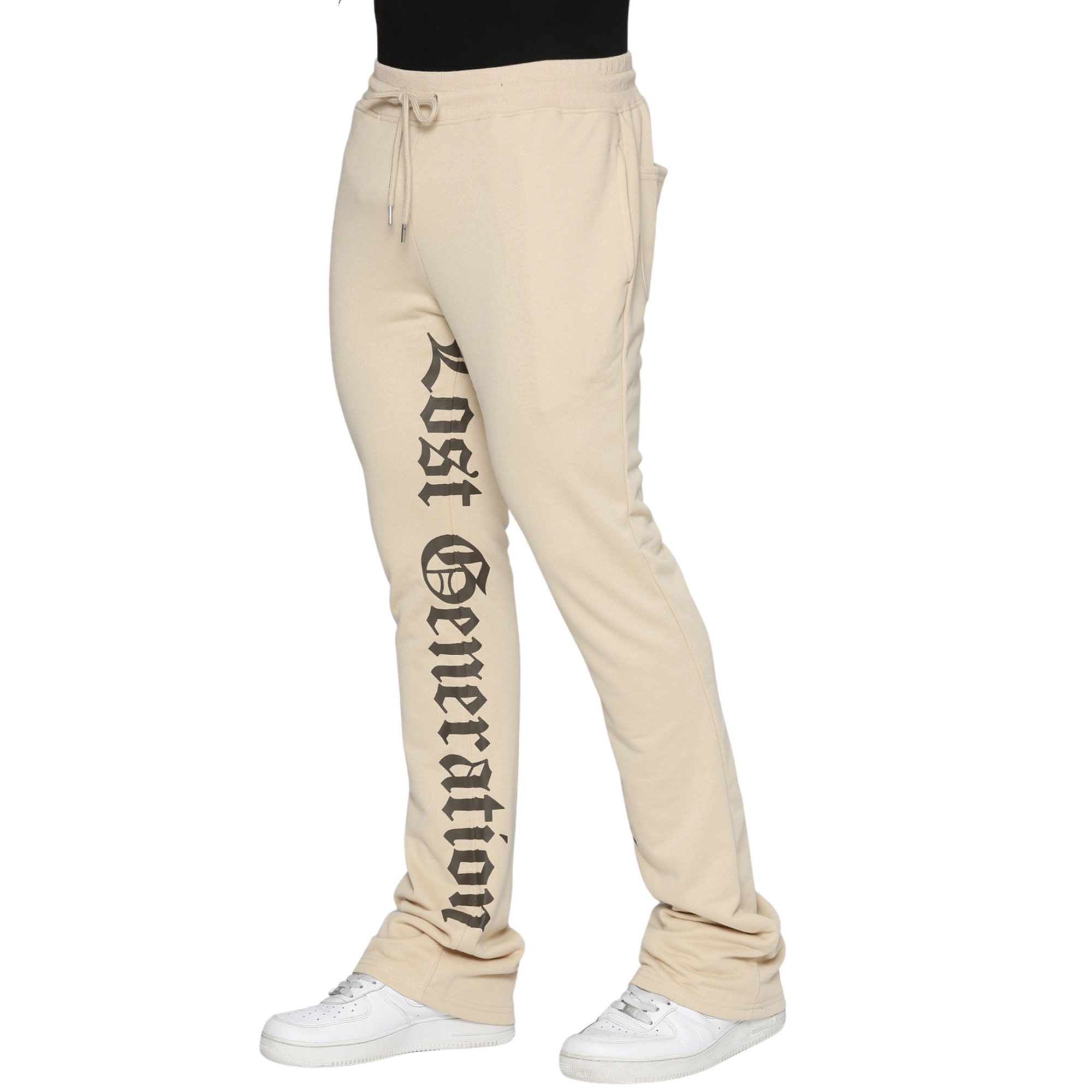 Khaki Lost Generation Printed Stacked Sweats
