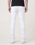 Men's Stacked Fit White Color Jeans