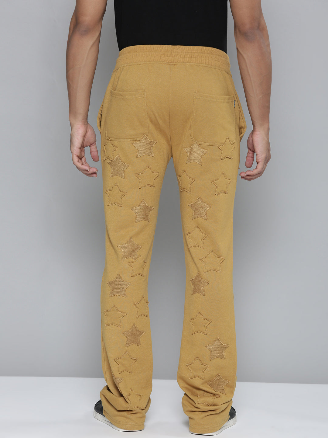 TIMBER STACKED TERRY PANTS WITH STAR PATCHES