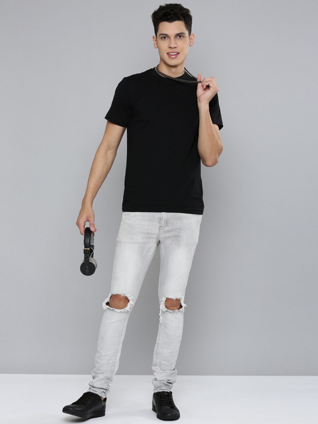Waimea Grey Bleach Wash Jeans (M8176)