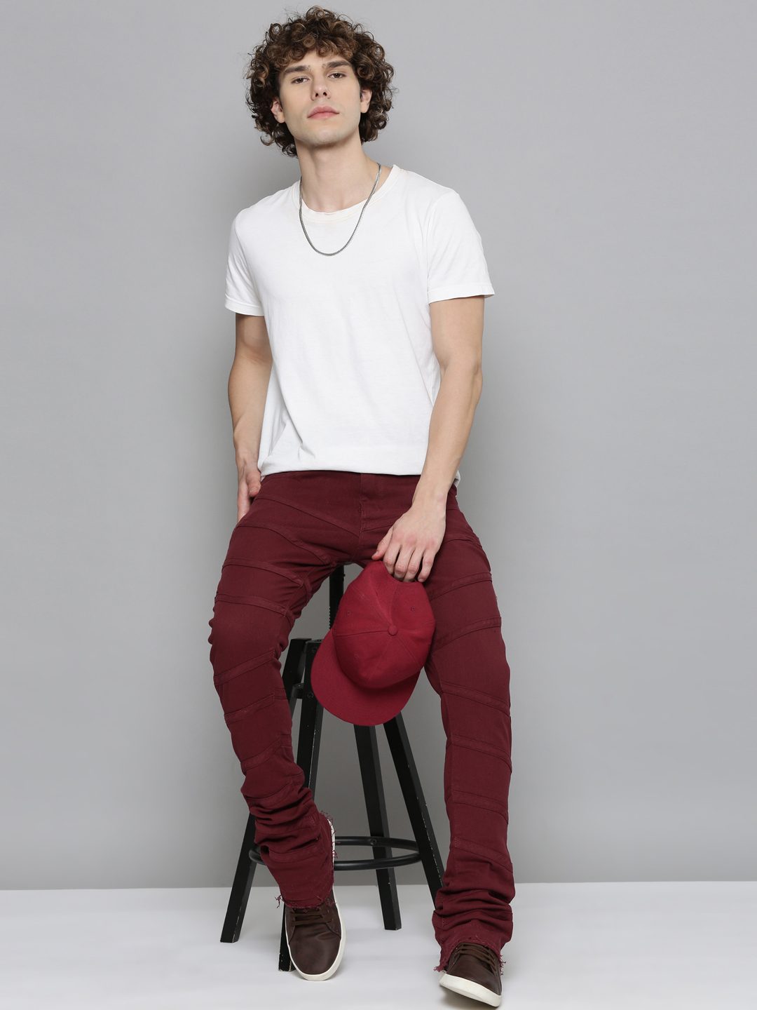 Waimea Burgundy Jeans (M5854)