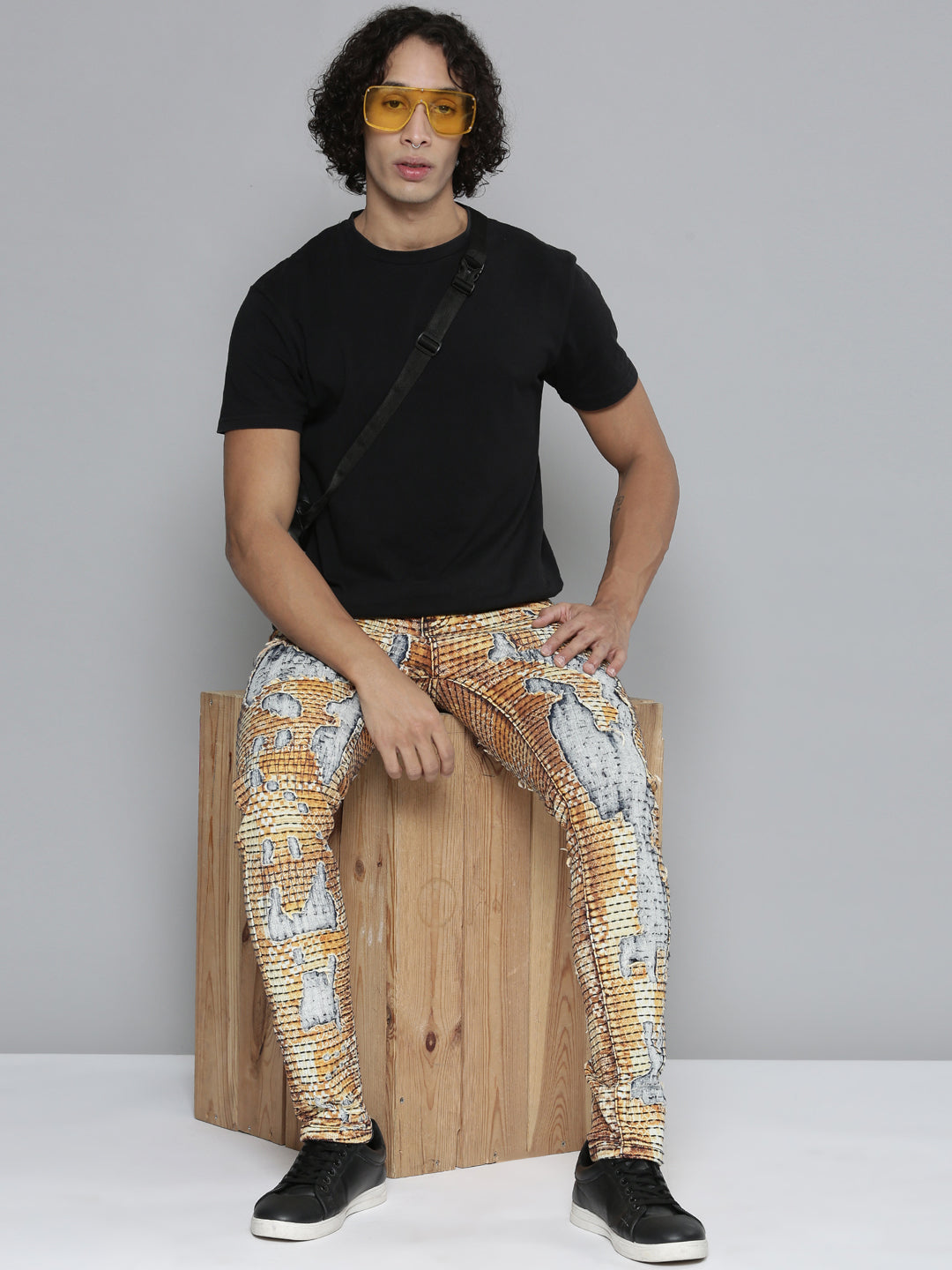 TIMBER PATCHWORK ALL OVER SKINNY JEAN