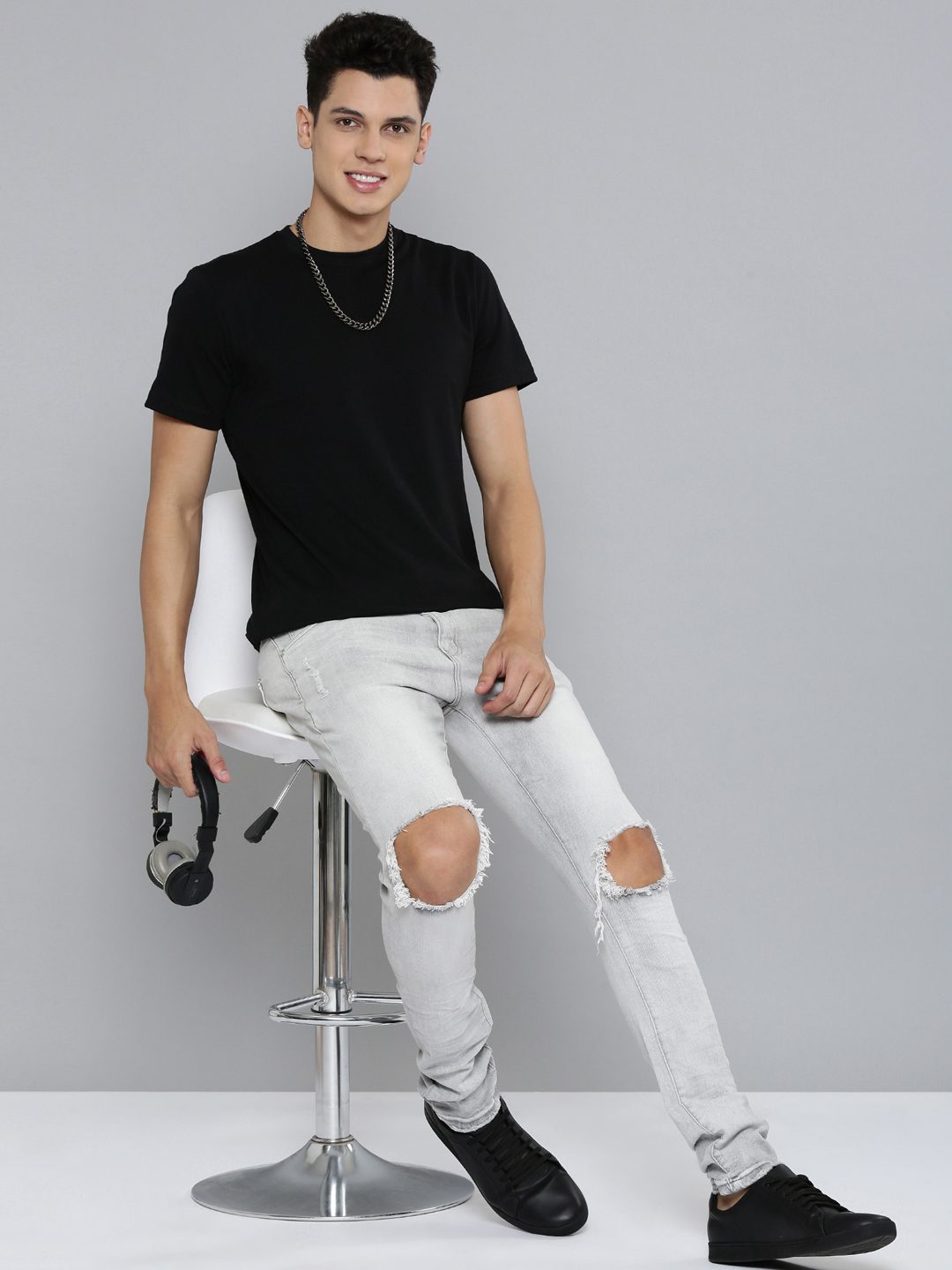 Waimea Grey Bleach Wash Jeans (M8176)