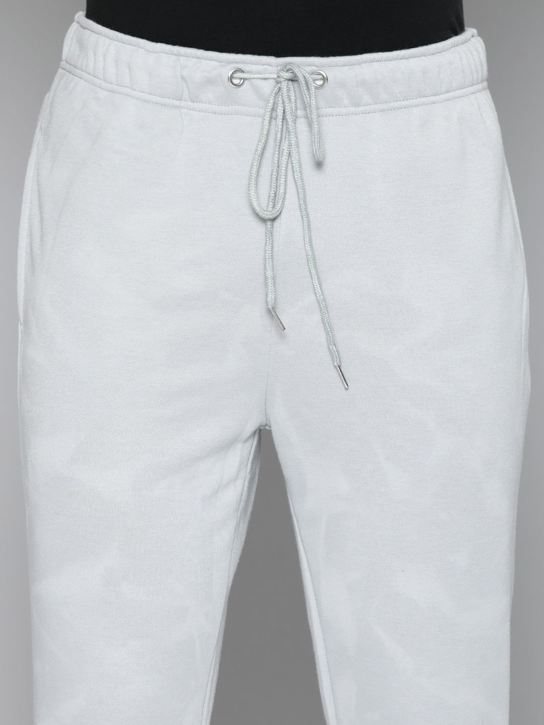 GREY MARBLE WASH STACKED TERRY PANTS