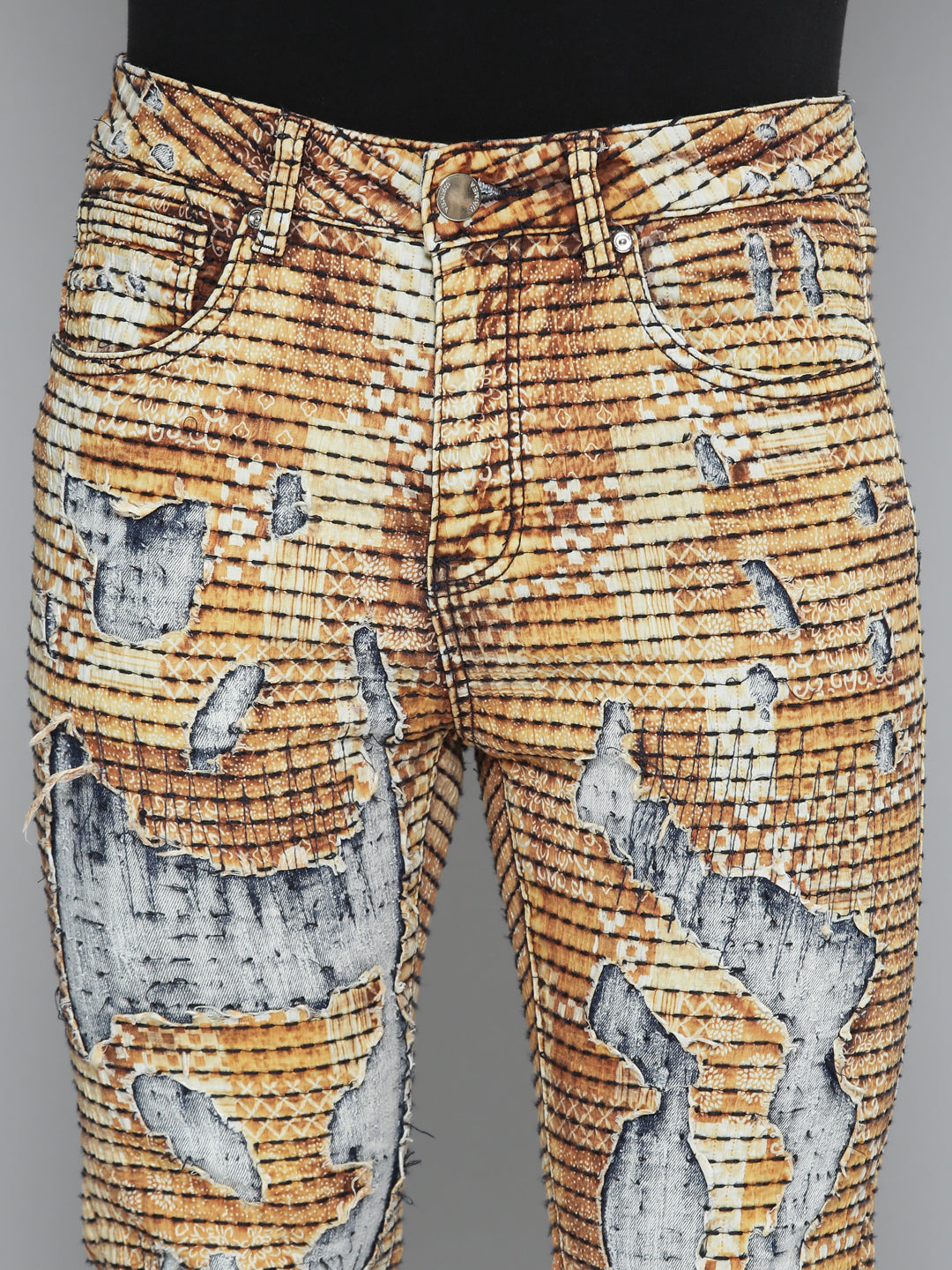 TIMBER PATCHWORK ALL OVER SKINNY JEAN