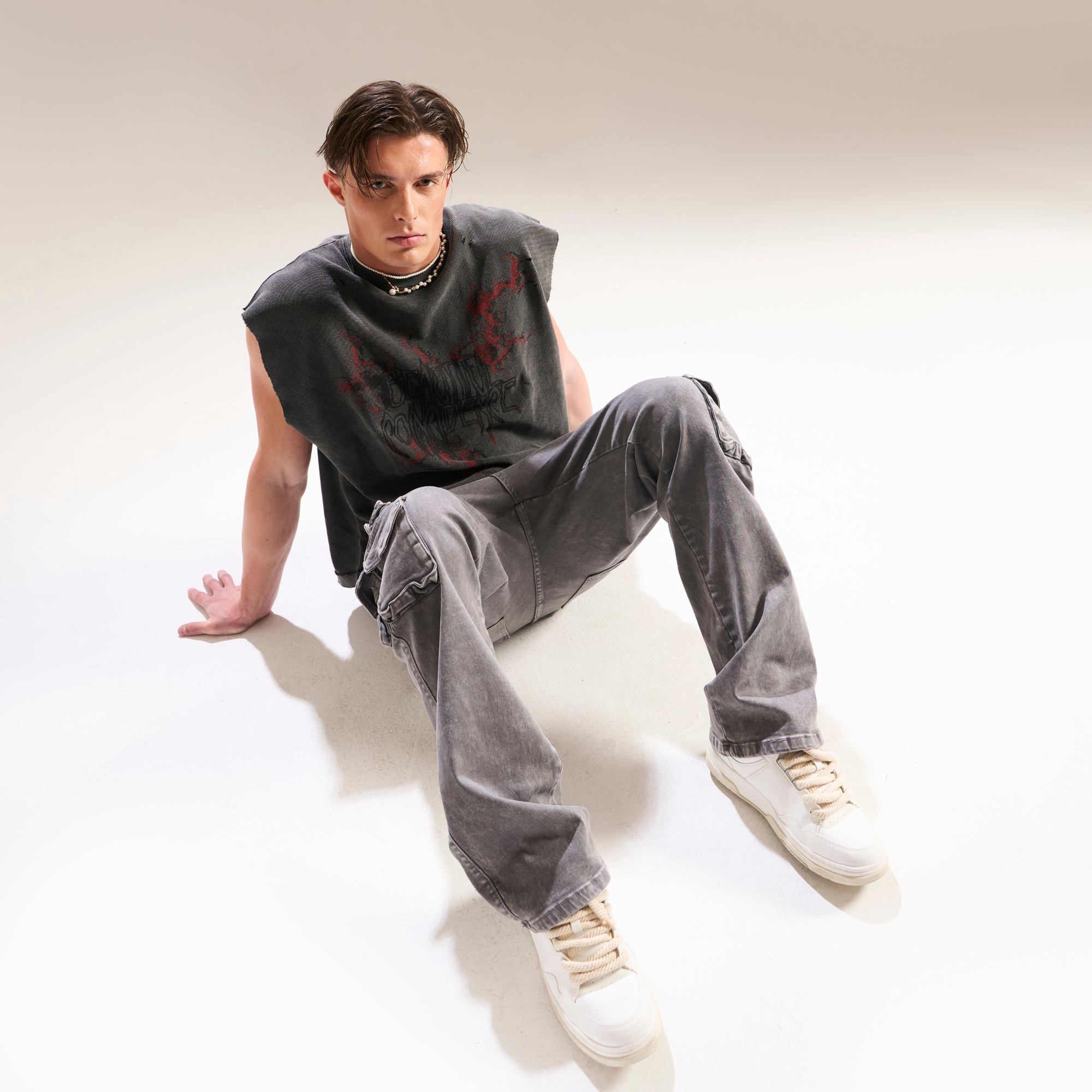 Grey Wash Relaxed Fit Denim