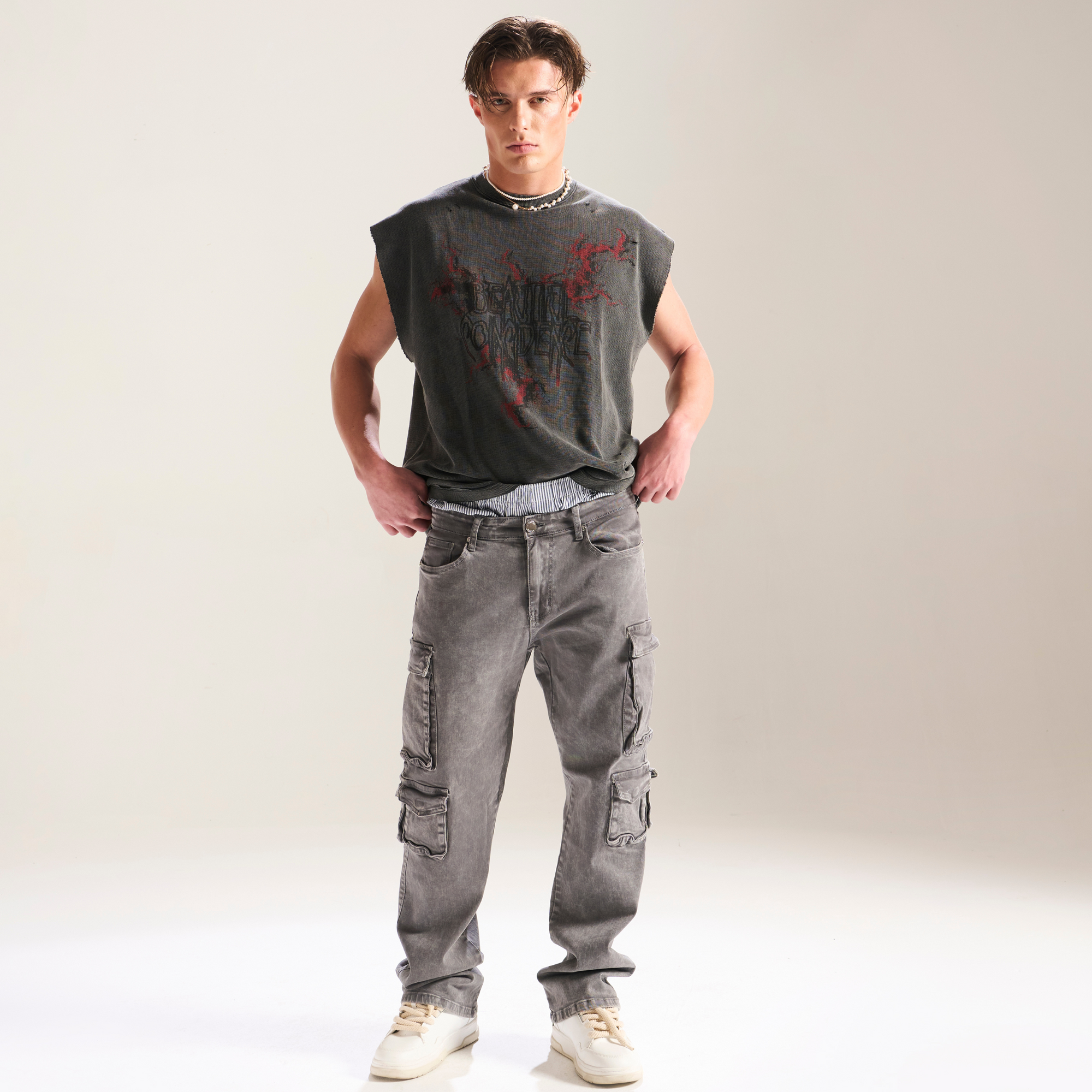 Grey Wash Relaxed Fit Denim