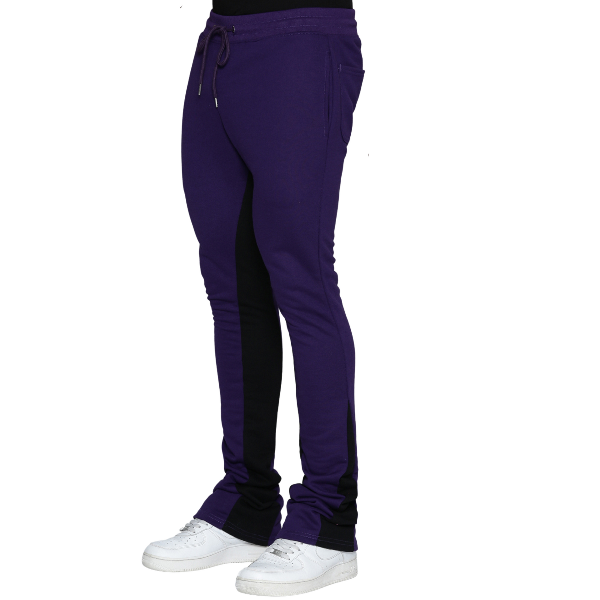 Aubergine & Black Skinny Stacked Sweats