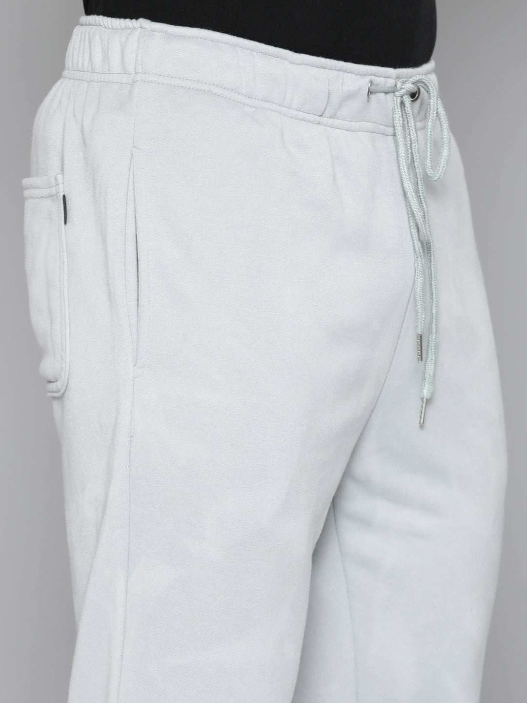 GREY MARBLE WASH STACKED TERRY PANTS