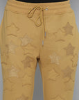TIMBER STACKED TERRY PANTS WITH STAR PATCHES