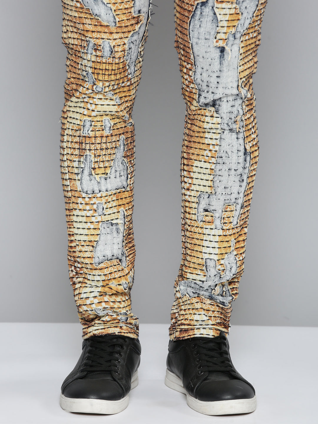 TIMBER PATCHWORK ALL OVER SKINNY JEAN