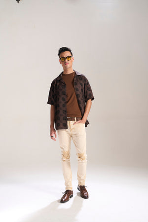 BRITISH KHAKI WASHED OUT TWILL SKINNY JEAN