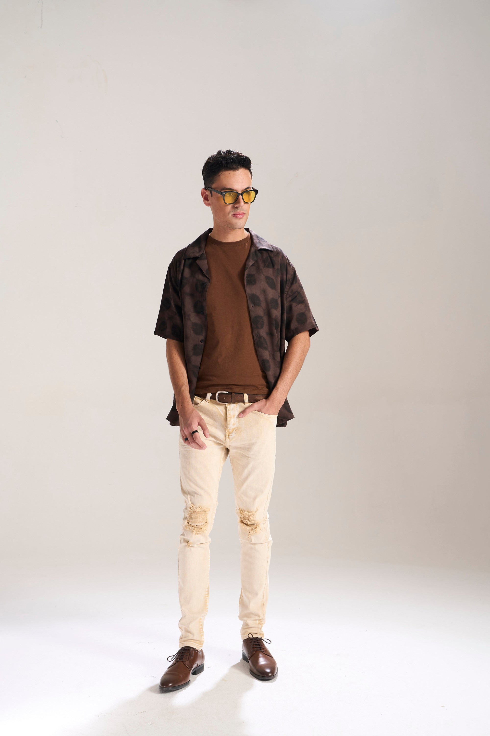 BRITISH KHAKI WASHED OUT TWILL SKINNY JEAN