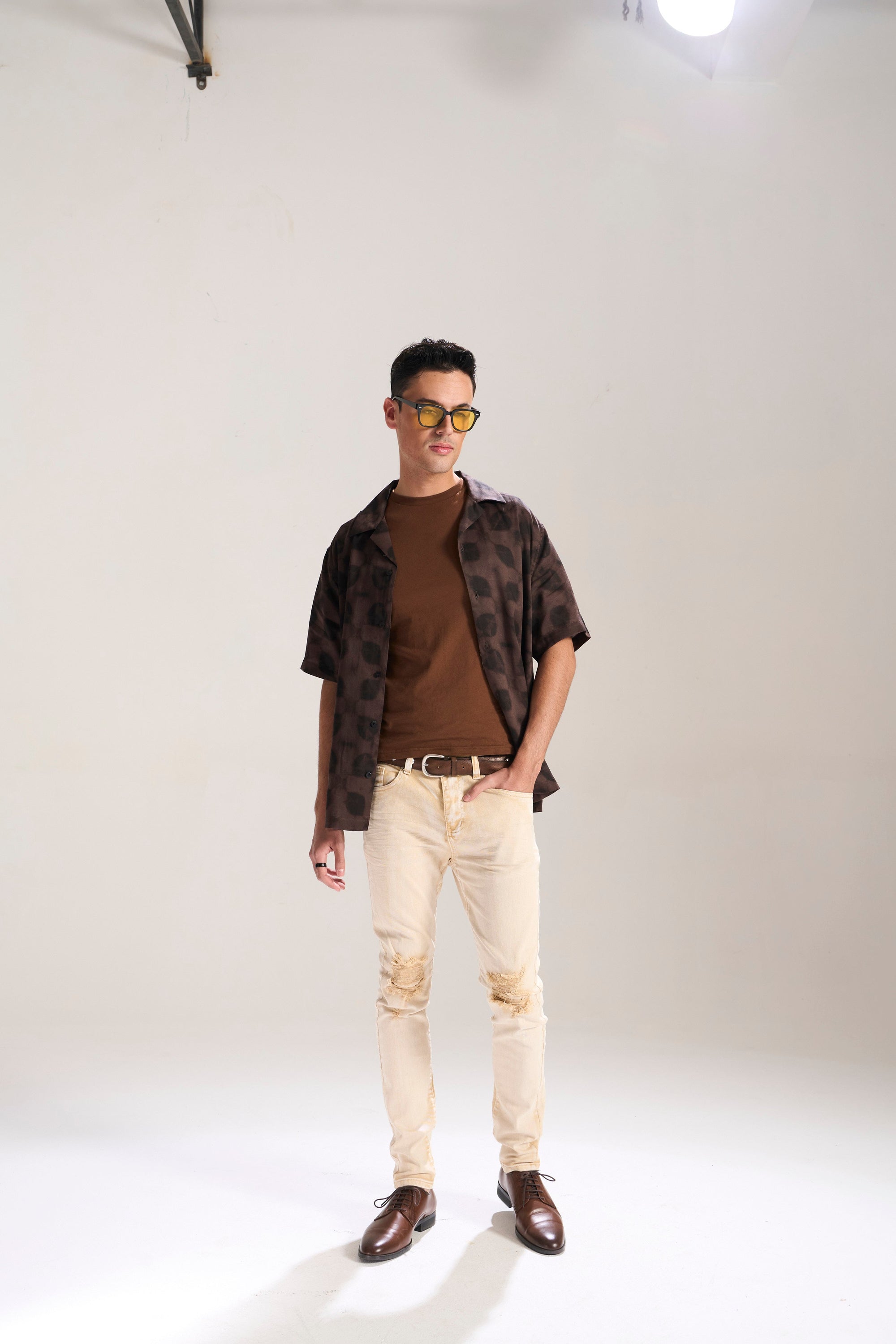 BRITISH KHAKI WASHED OUT TWILL SKINNY JEAN