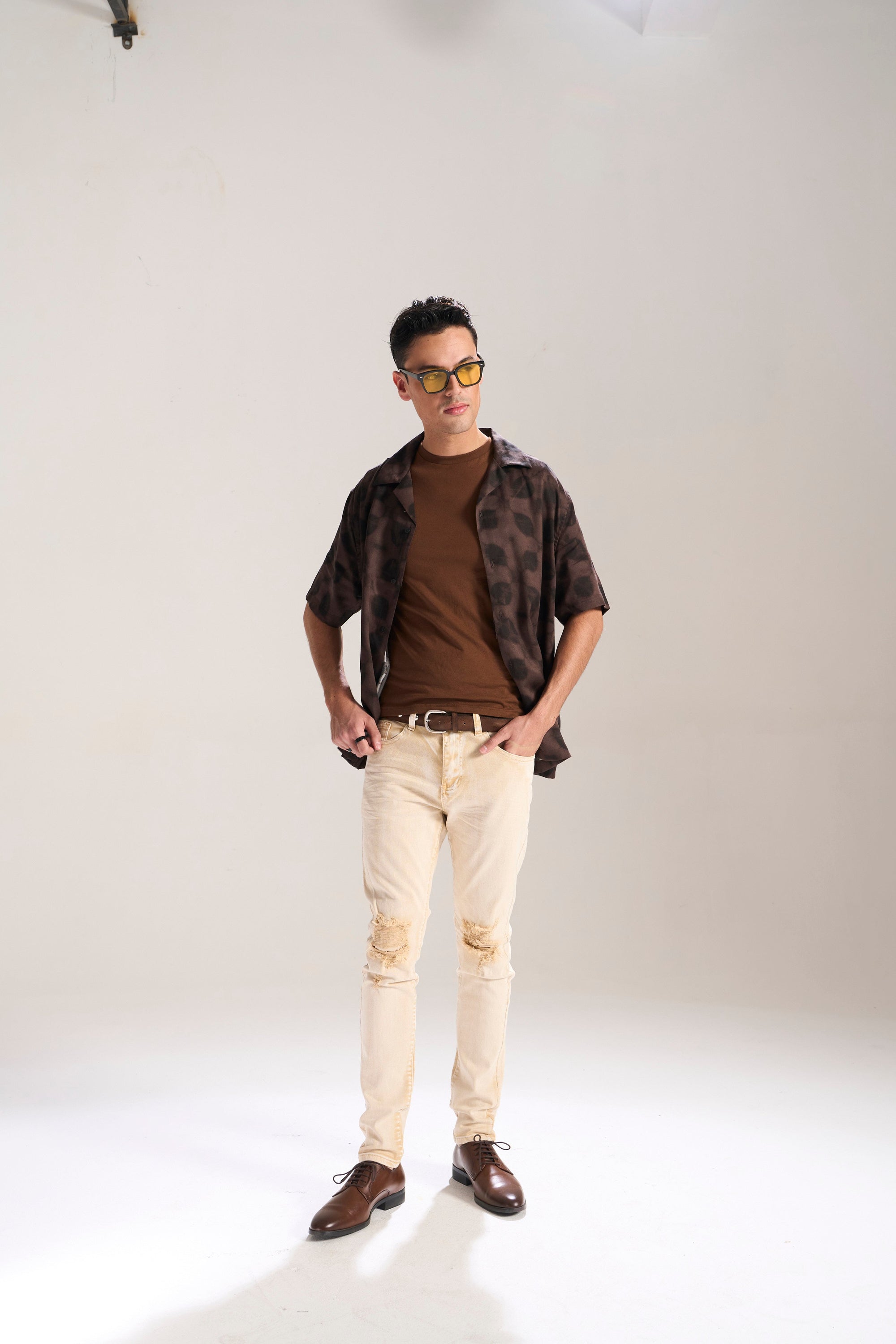 BRITISH KHAKI WASHED OUT TWILL SKINNY JEAN