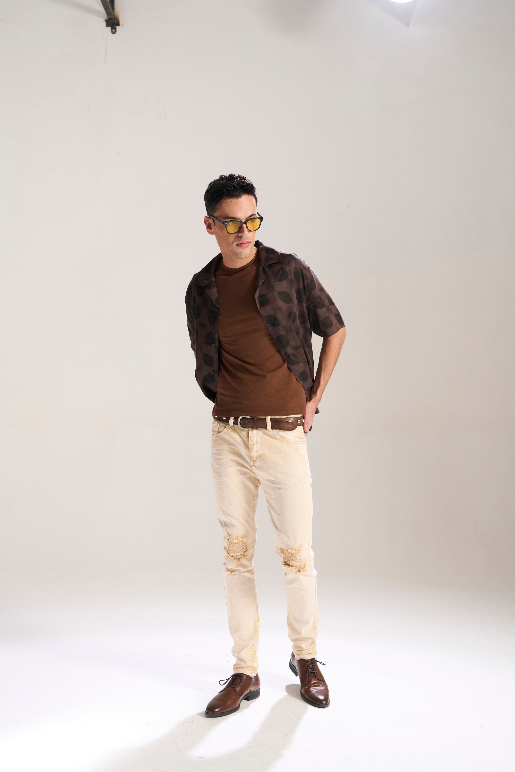 BRITISH KHAKI WASHED OUT TWILL SKINNY JEAN