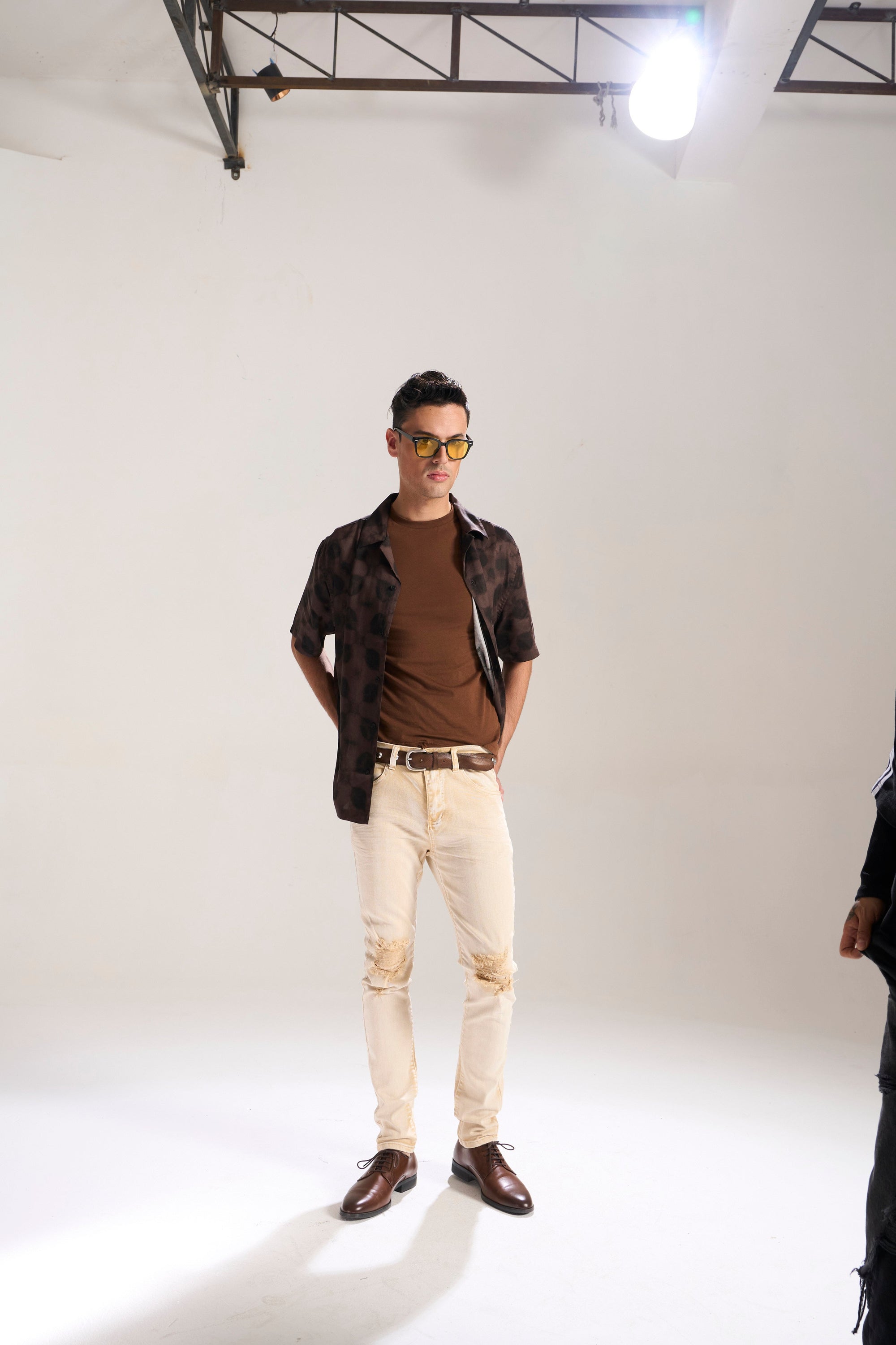 BRITISH KHAKI WASHED OUT TWILL SKINNY JEAN