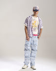 Waimea Blue Floral Jeans (M8032)