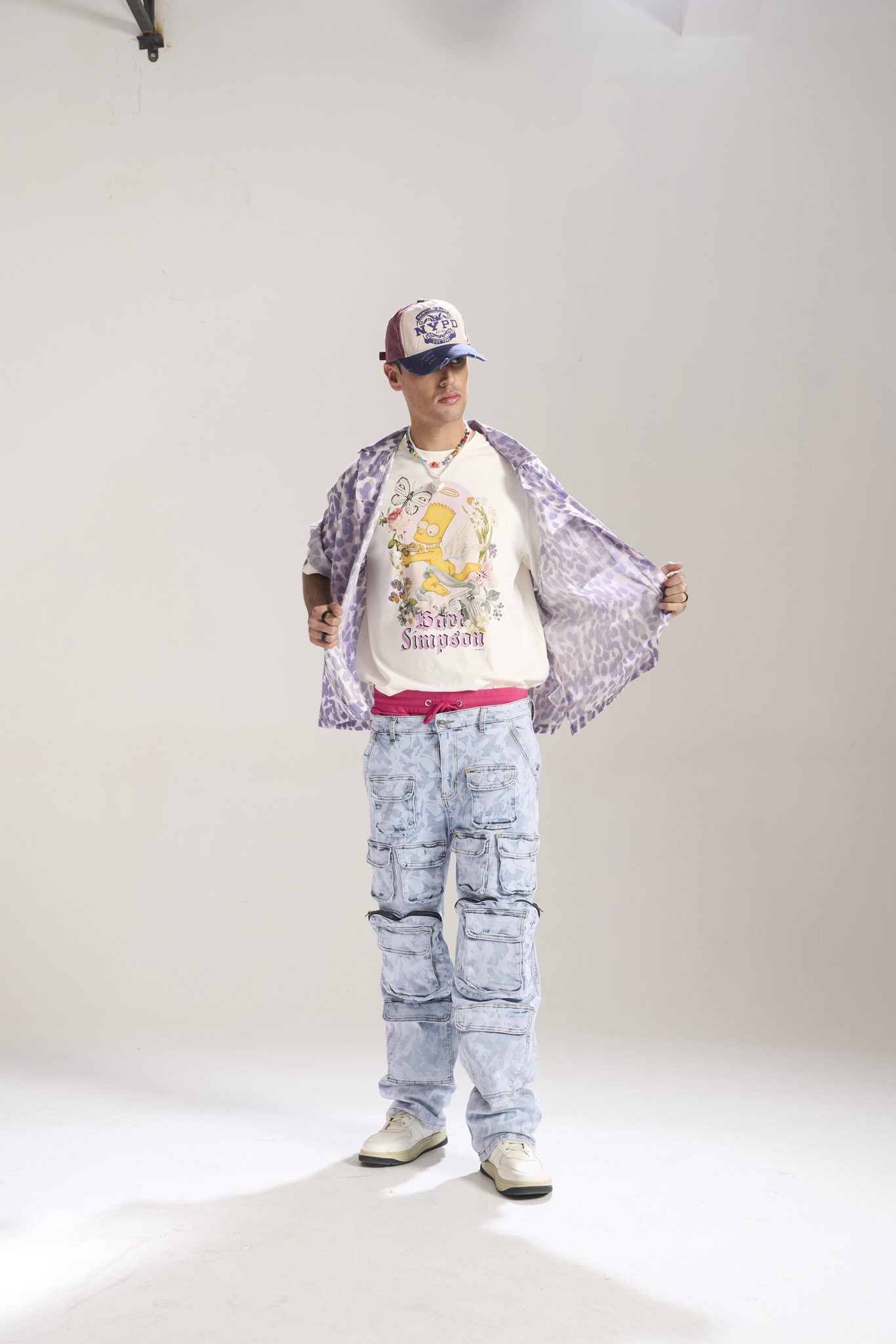 Waimea Blue Floral Jeans (M8032)