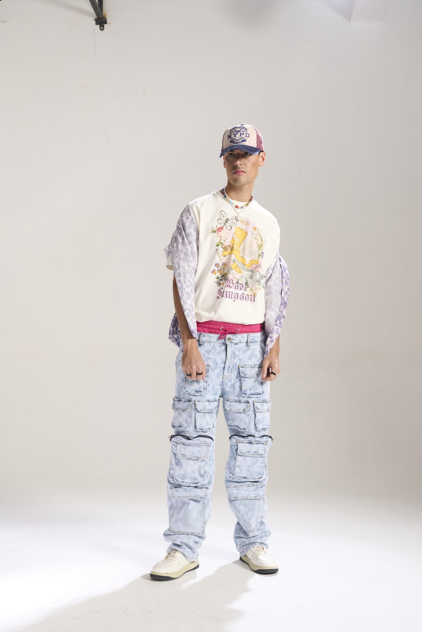 Waimea Blue Floral Jeans (M8032)