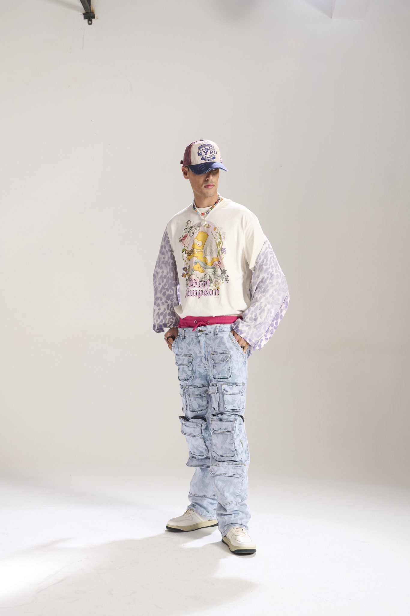 Waimea Blue Floral Jeans (M8032)