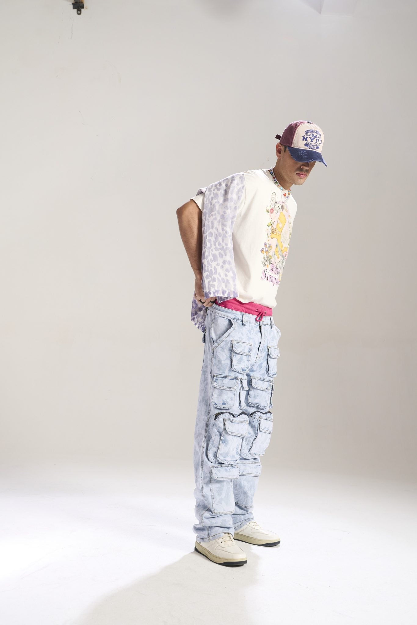 Waimea Blue Floral Jeans (M8032)