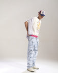 Waimea Blue Floral Jeans (M8032)