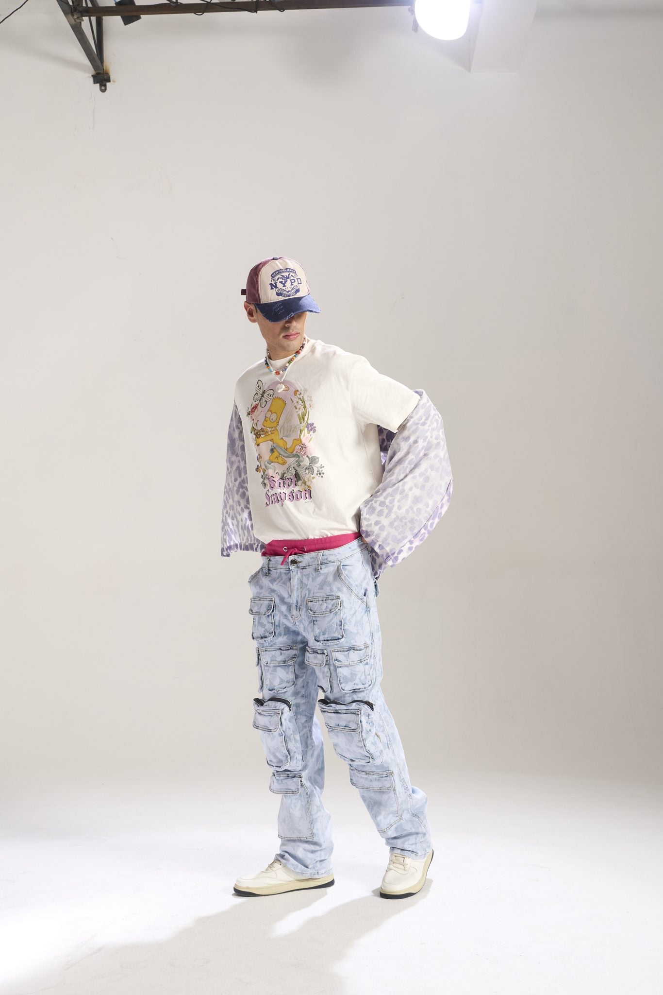 Waimea Blue Floral Jeans (M8032)