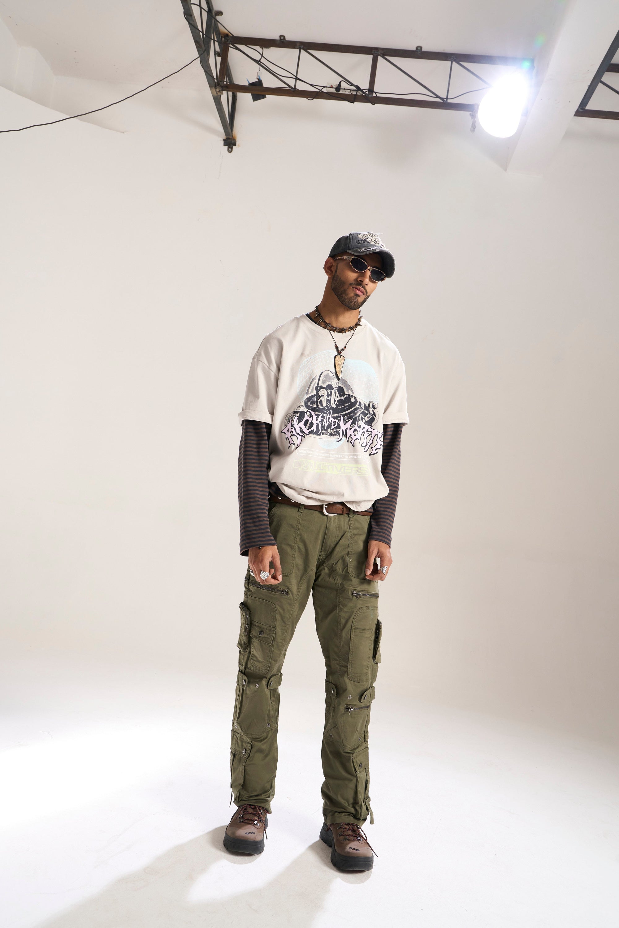 OLIVE RELAXED FIT CARGO JEAN