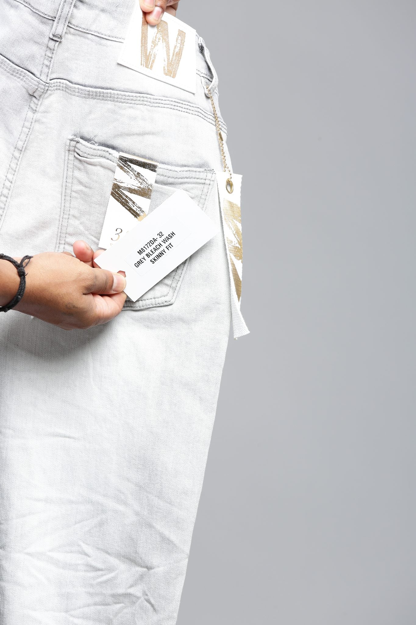 Waimea Grey Bleach Wash Jeans (M8172)