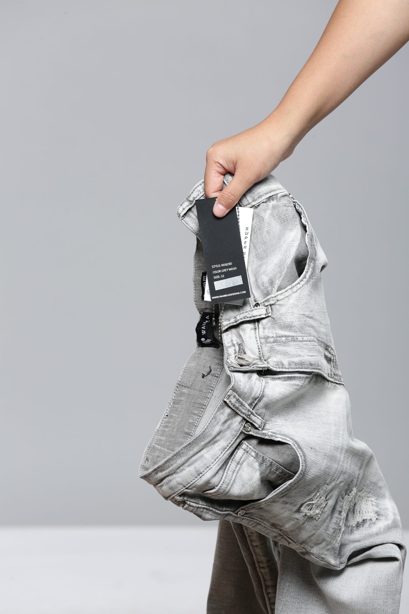 Waimea Grey Wash Jeans (M5829)