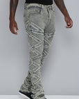 Men's Stacked Fit Antique Bleach Color Jeans