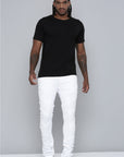 Men's Stacked Fit White Color Jeans