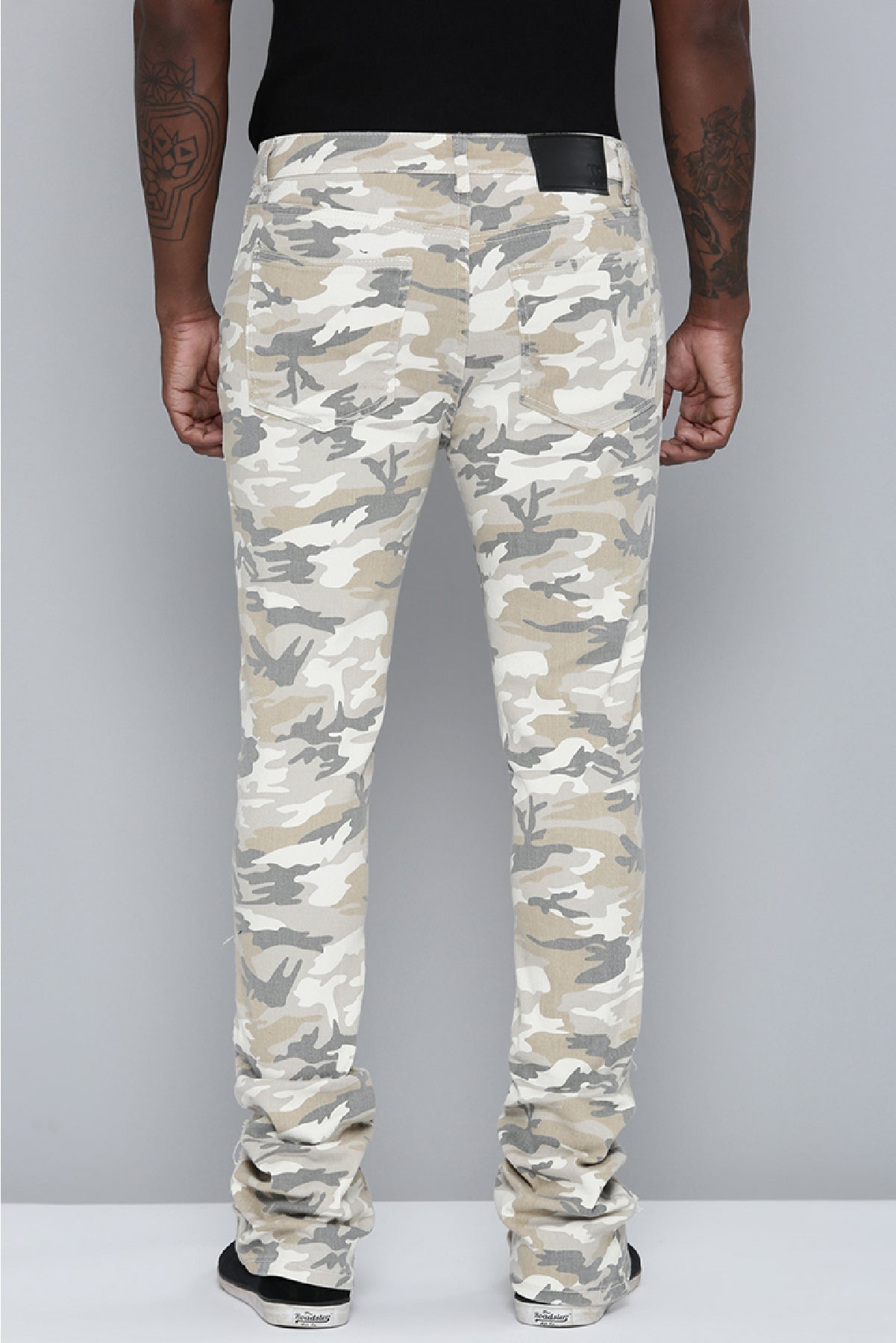 Men's Stacked Fit Bone Camo Color Jeans
