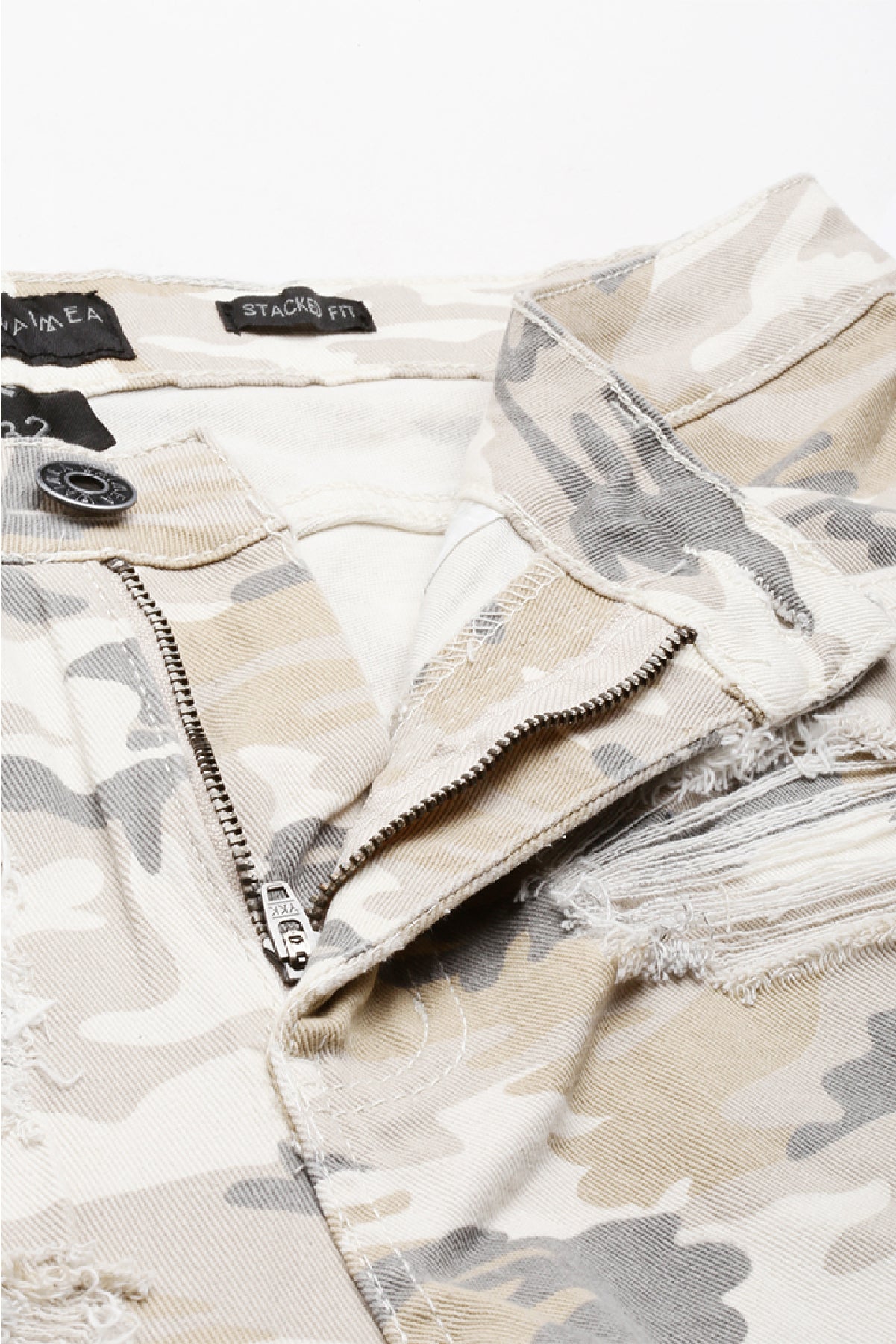 Men's Stacked Fit Bone Camo Color Jeans