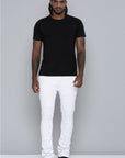 Men's Stacked Fit White Color Jeans