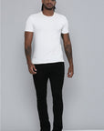 Men's Stacked Fit Jet Black Color Jeans