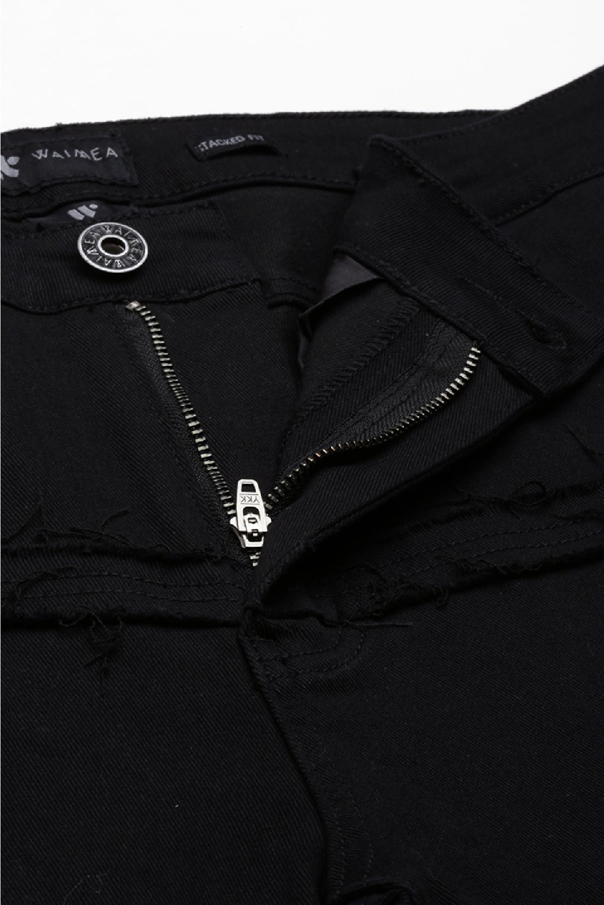 Men's Stacked Fit Jet Black Color Jeans