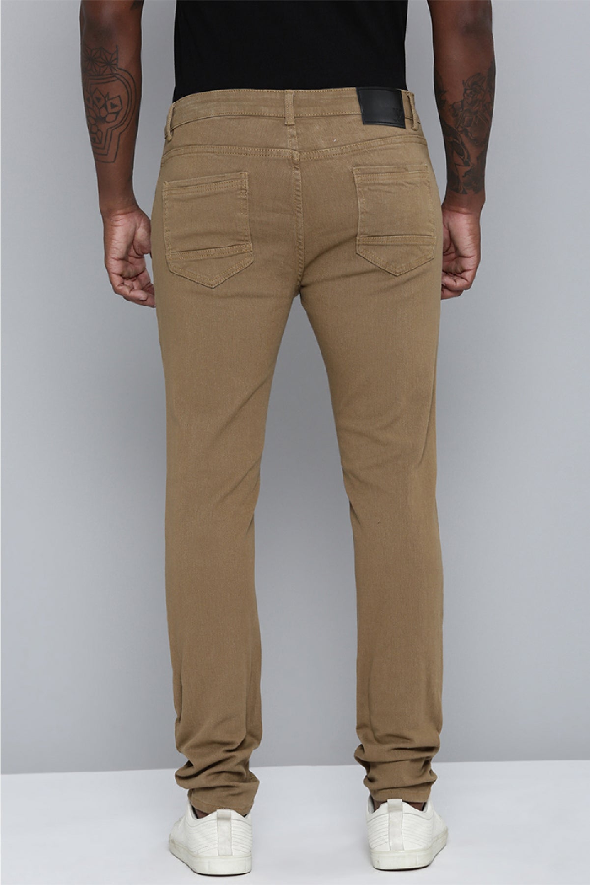 Men's Skinny Fit Khaki Color Jeans