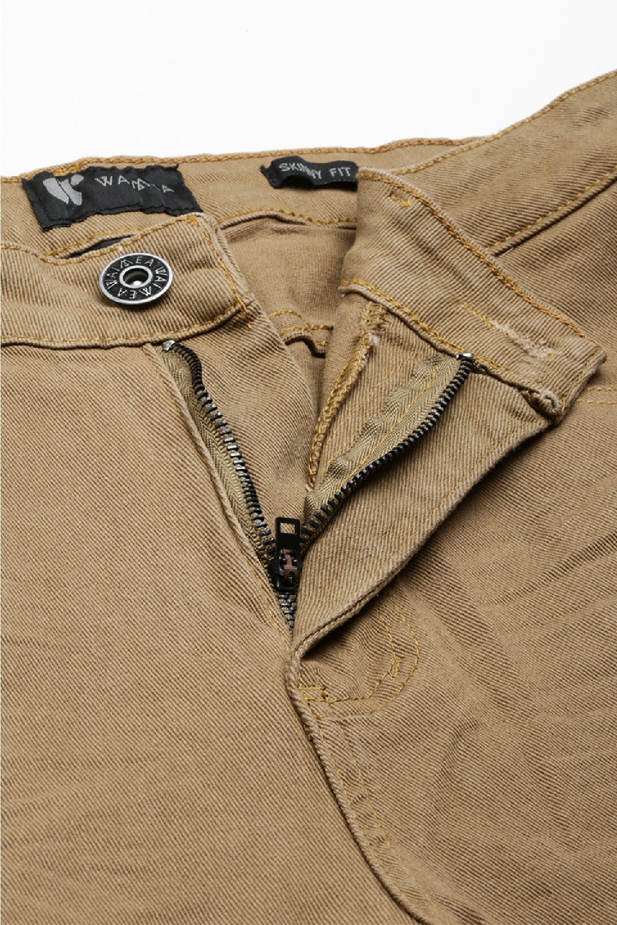 Men's Skinny Fit Khaki Color Jeans